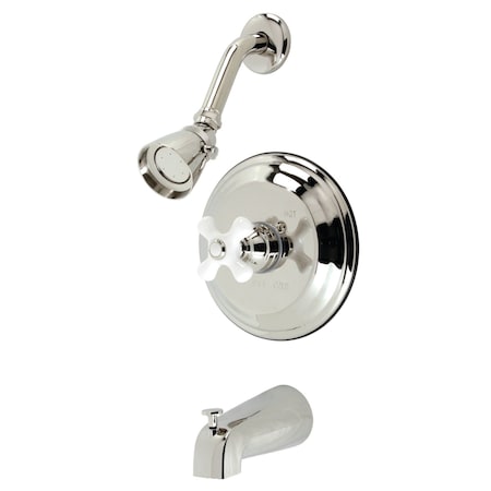 Kingston Brass KB3636PX Tub and Shower Faucet, Polished Nickel KB3636PX